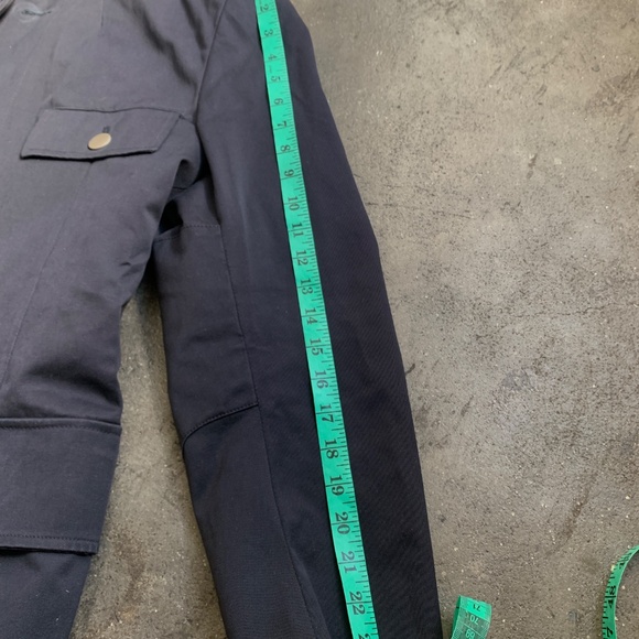 Vintage Dark Blue Made In Italy Long Jacket Coat Vgrantham - Picture 7 of 11